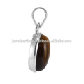 Tiger Eye Gemstone 925 Sterling Silver Pendant Jewelry